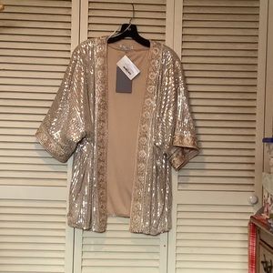 Sequin gold cardigan woman’s size S/M